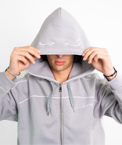 Grey Eyes Zipper